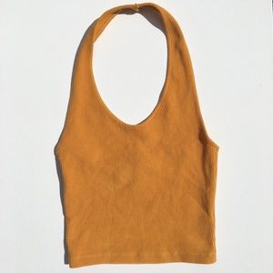 YELLOW TOPSHOP TUBE TOP